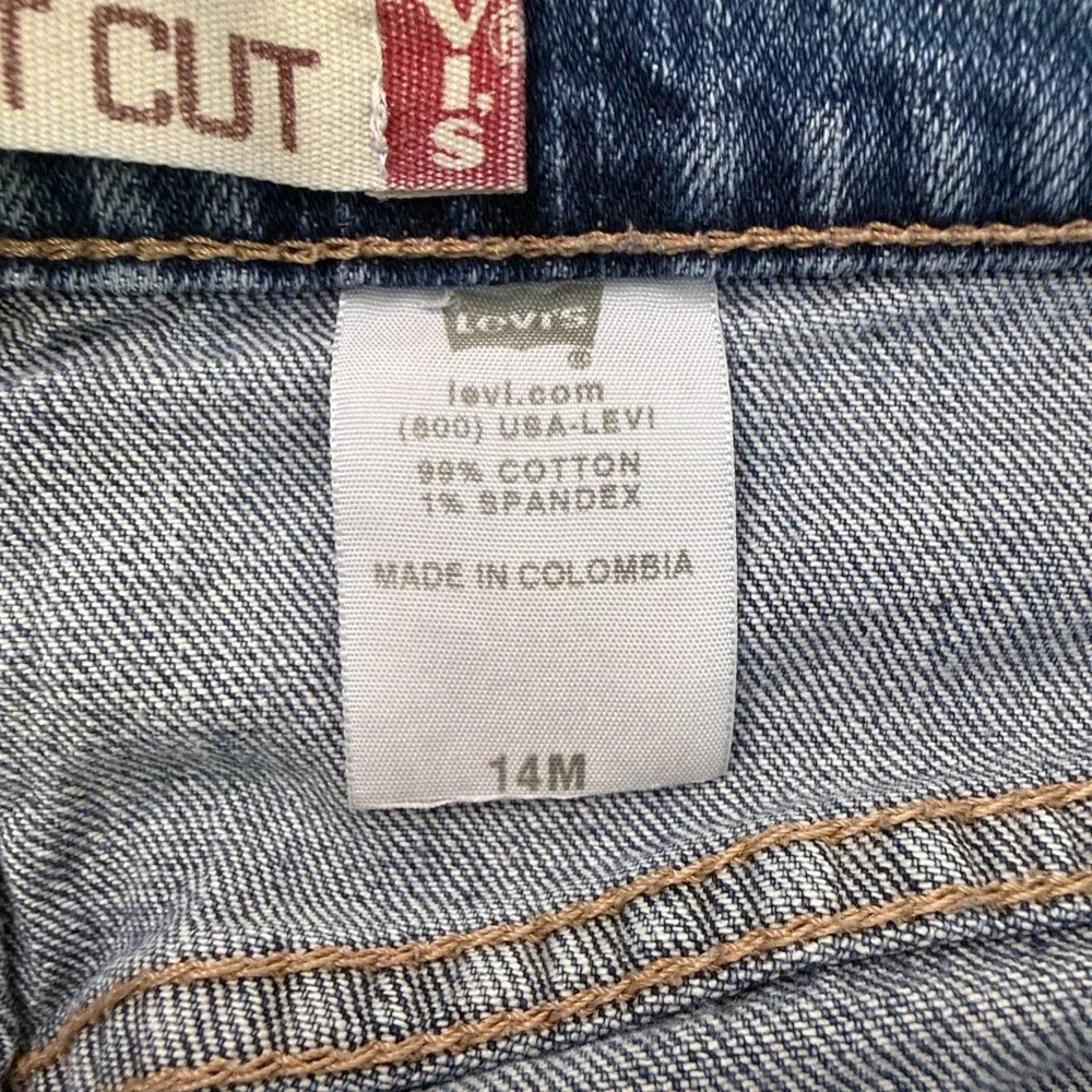 Vtg Levis Nouveau 515 Cut off Shorts Womens‎ 14M Blue Denim Shortie Frayed Hem